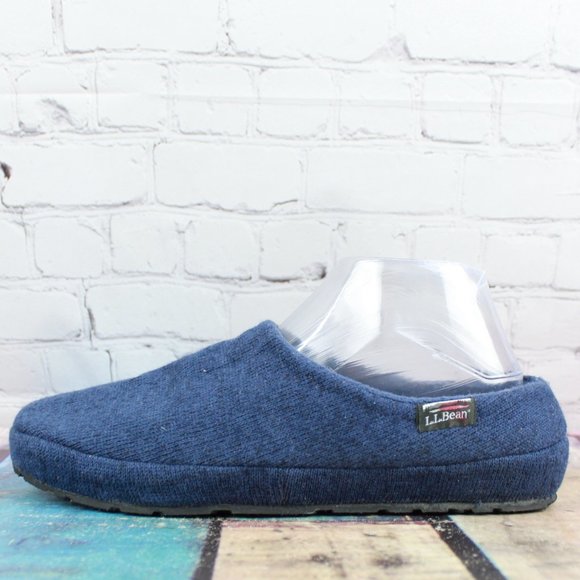 L.L. Bean Shoes - LL BEAN Bright Navy Sweater Fleece Cozy Comfort Slipper Scuff Size 9 M